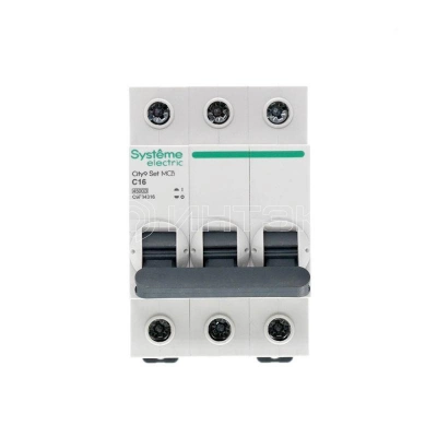 Выключатель автоматический модульный 3п C 16А 4.5кА City9 Set 400В Systeme Electric C9F34316 изображение, фото