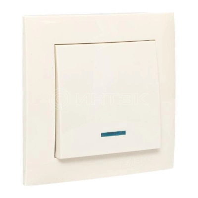 Выключатель 1-кл. СП Валенсия 10А IP20 с индикатором крем. PROxima EKF EWV10-121-20 изображение, фото
