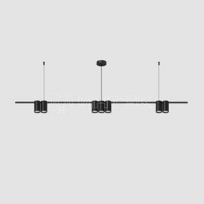 Светильник ORBIT 15Вт 7xGU10 IP20 LED подвесной алюм. матов. черн. DENKIRS 764322 изображение, фото