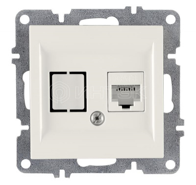 Розетка компьютерная LAVIN/KAREN RJ45 кат.6 механизм бел. ARVIA 50 01 1000 247 изображение, фото
