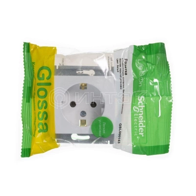 Розетка 1-м СП Glossa 16А IP20 с заземл. механизм бел. Systeme Electric GSL000143 изображение, фото
