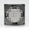 Выключатель 2-кл. ArtGallery (сх. 5а) 10AX с подсветкой механизм карбон Systeme Electric GAL001053 изображение, фото