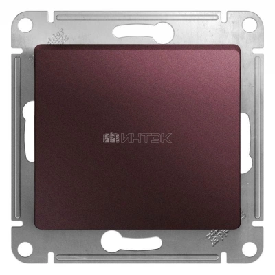 Выключатель 1-кл. СП Glossa 10А IP20 (сх. 1) 10AX механизм баклажан. Systeme Electric GSL001111 изображение, фото