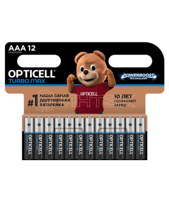 Элемент питания алкалиновый AAA/LR03 (блист. 12шт) Turbo Max Opticell 6053010 изображение, фото