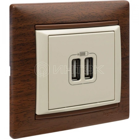 Розетка USB 2-м СП Valena сл. кость IEK 774170 изображение, фото