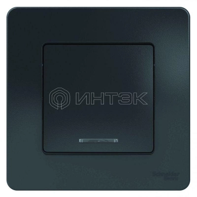 Выключатель 1-кл. СП Blanca 10А IP20 (сх. 1) 250В с подсветкой антрацит Systeme Electric BLNVS010116 изображение, фото