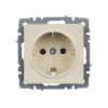 Розетка BRITE РС14-1-0-БрКр 16А с заземл. защ. шторки механизм беж. IEK BR-R14-16-K10 изображение, фото