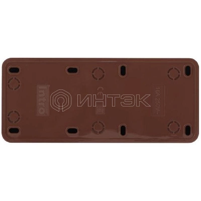 Розетка 3-м ОП Quadro 2-206-10 16А IP20 250В 3х2P+E венге Intro Б0053824 изображение, фото
