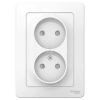 Розетка 2-м СП Blanca 16А IP20 250В без заземл. защ. шторки бел. Systeme Electric BLNRS000121 изображение, фото
