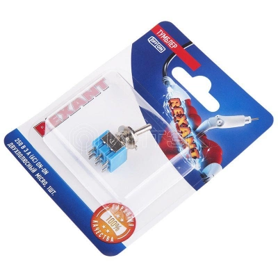 Тумблер 250В 3А (6c) ON-ON 2п Micro (MTS-202) блист. Rexant 06-0323-A изображение, фото