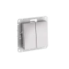 Выключатель 2-кл. AtlasDesign Aqua IP44 (сх. 5) 10AX быстрозажим. клем. механизм алюм. Systeme Electric ATN440351S изображение, фото