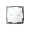 Выключатель для жалюзи 2-кл. AtlasDesign 10А механизм бел. Systeme Electric ATN000119 изображение, фото