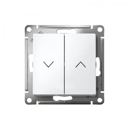 Выключатель для жалюзи 2-кл. AtlasDesign 10А механизм бел. Systeme Electric ATN000119 изображение, фото