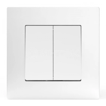 Выключатель 2-кл. СП Pixel 10А IP20 в сборе бел. TOKOV ELECTRIC TKE-PX-V2F-C01 изображение, фото