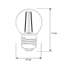 Лампа светодиодная филаментная LED7-G45-FL/845/E27 7Вт шар прозрачная 4500К бел. E27 220В Camelion 13459 изображение, фото