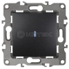 Выключатель 1-кл. СП Эра12 12-1102-05 10А IP20 250В 10AX с подсветкой механизм антрацит Эра Б0014637 изображение, фото