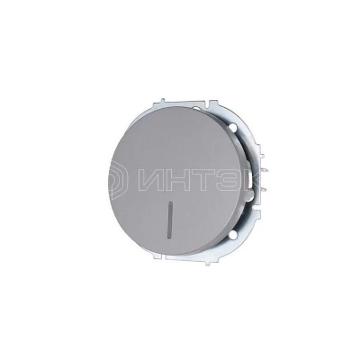Выключатель 1-кл. СП O Systeme ElectricN 10А IP20 с подсветкой механизм сер. матов. LEZARD 743-7488-111 изображение, фото