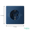 Розетка ArtGallery 16А с заземл. защ. шторки механизм аквамарин Systeme Electric GAL001145 изображение, фото