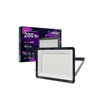 Прожектор светодиодный PREMIUM 200Вт 6500К 20000лм IP65 КОСМОС KOS_PR_LED_200 изображение, фото