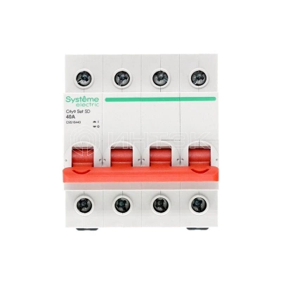 Выключатель нагрузки 4п 40А 400В City9 Set Systeme Electric C9S16440 изображение, фото