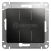 Выключатель 3-кл. СП Glossa 10А IP20 (сх. 1+1+1) 10AX механизм антрацит Systeme Electric GSL000731 изображение, фото