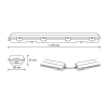 Светильник Lite G13 IP65 1276х86х55мм ДСП линейный для LED ламп 2х1200мм GAUSS 909437212 изображение, фото
