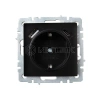 Розетка BRITE РЮш11-1-БрЧ 16А с USB A+C 18Вт с заземл. защ. шторки механизм черн. IEK BR-R14-16-U22-018-K02 изображение, фото