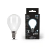 Лампа светодиодная филаментная Black Filament 5Вт P45 шар матовая 4100К нейтр. бел. E14 450лм GAUSS 105201205 изображение, фото