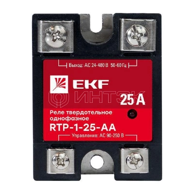 Реле твердотельное однофазное RTP-25-AA PROxima EKF rtp-1-25-aa изображение, фото
