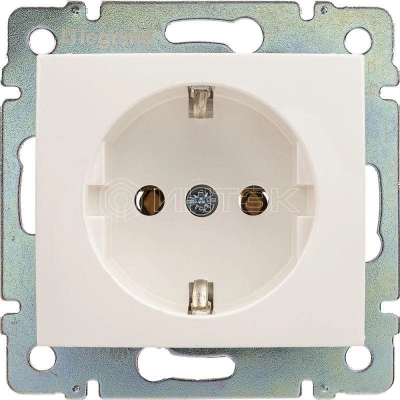 Розетка 1-м СП Valena 16А IP21 250В 2P+E защ. шторки безвинт. клеммы бел. Legrand 774222 изображение, фото