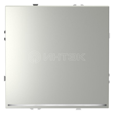 Переключатель проходной 1-кл. СП S70 10А с подсветкой механизм сталь Voltum VLS010405 изображение, фото