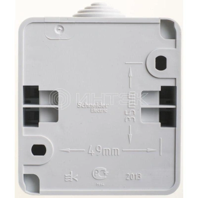 Выключатель 1-кл. ОП Этюд 10А IP44 10AX с подсветкой сер. Systeme Electric BA10-045C изображение, фото
