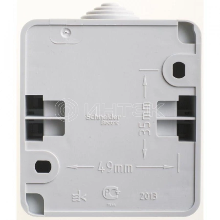 Выключатель 1-кл. ОП Этюд 10А IP44 10AX с подсветкой сер. Systeme Electric BA10-045C изображение, фото