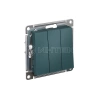 Выключатель 3-кл. СП AtlasDesign 10А IP20 (сх. 1+1+1) 10AX механизм изумруд Systeme Electric ATN000831 изображение, фото