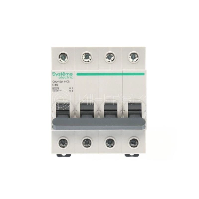 Выключатель автоматический 4п City9 Set (АВ) С 16А 6кА 400В Systeme Electric C9F36416 изображение, фото