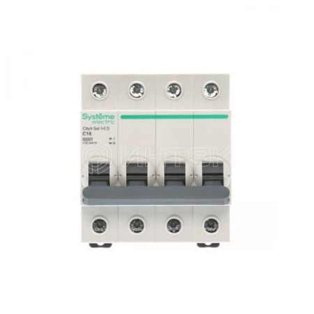 Выключатель автоматический 4п City9 Set (АВ) С 16А 6кА 400В Systeme Electric C9F36416 изображение, фото