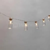Гирлянда светодиодная "Баночки" 1.5м 10LED тепл. бел. 0.1Вт IP20 провод ПВХ прозр. элементы питания 2хAA (не в компл.) Neon-Night 303-096 изображение, фото