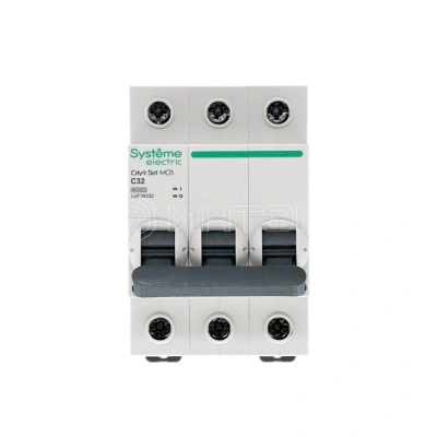 Выключатель автоматический модульный 3п C 32А 4.5кА City9 Set 400В Systeme Electric C9F34332 изображение, фото
