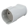 Розетка кабельная без заземл. прямая 10А бел. Rx1-W ЭРА Б0039680 изображение, фото