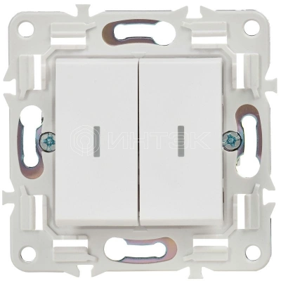 Выключатель 2-кл. SKANDY 10А SK-V09W с индикацией арктич. бел. IEK SK-V20-1-10-K01 изображение, фото