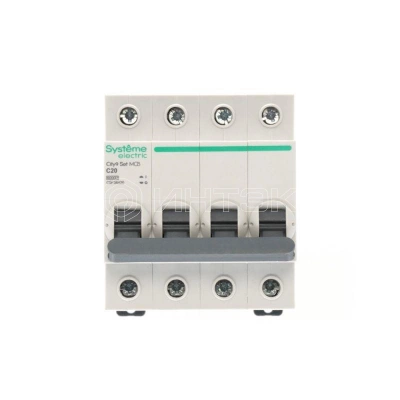 Выключатель автоматический 4п City9 Set (АВ) С 20А 6кА 400В Systeme Electric C9F36420 изображение, фото