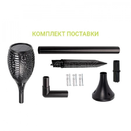 Светильник светодиодный садовый SLR-S06 72LED 78см IP44 эффект факела на солнечн. батарее ФАZА 5034266 изображение, фото