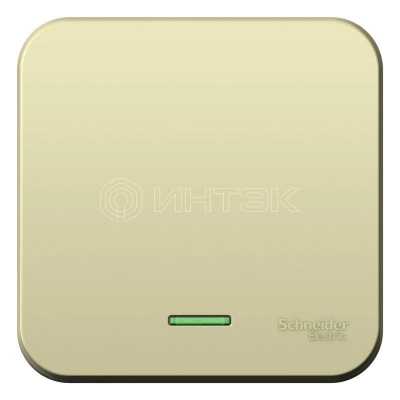 Выключатель 1-кл. ОП Blanca 10А IP20 (сх. 1) 250В с подсветкой с изолир. пластиной беж. Systeme Electric BLNVA101117 изображение, фото