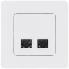 Розетка компьютерная 2-м Inspiria RJ45 кат.6 UTP механизм бел. IEK 673840 изображение, фото