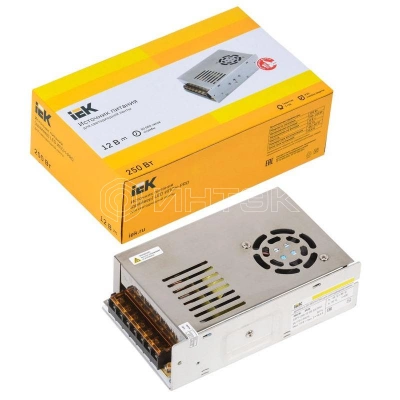 Драйвер LED ИПСН-PRO 5050 250Вт 12В блок-клеммы IP20 IEK LSP1-250-12-20-33-PRO изображение, фото