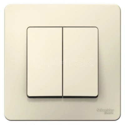 Переключатель проходной 2-кл. СП Blanca 10А IP20 (сх. 6+6) 250В молочн. Systeme Electric BLNVS106602 изображение, фото