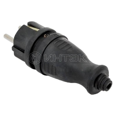 Вилка прямая 16А 2P+PE 230В IP44 каучук PROxima EKF RPS-011-16-230-44-r изображение, фото