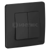 Переключатель проходной 2-кл. СП Blanca 10А IP20 (сх. 6+6) 250В антрацит Systeme Electric BLNVS106606 изображение, фото