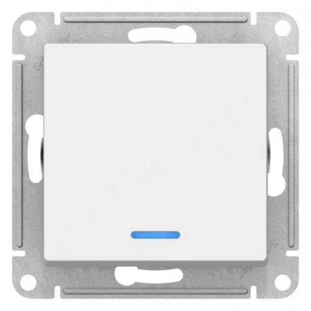 Выключатель 1-кл. AtlasDesign (сх. 1а) 10AX с подсветкой механизм лотос Systeme Electric ATN001313 изображение, фото
