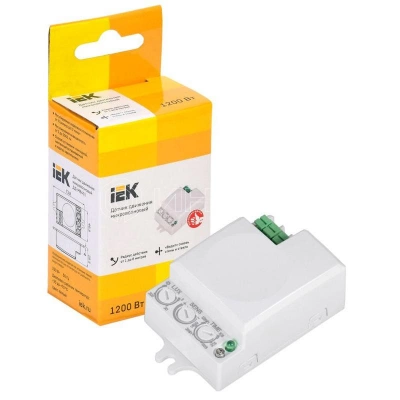 Детектор движения ДД-МВ 401 500Вт 360град. 8М IP20 бел. IEK LDD11-401MB-500-001 изображение, фото